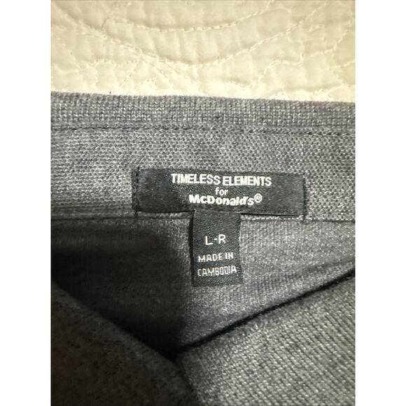 McDonalds Employee Uniform Grey Unisex S-R Polo Work Shirt Timeless Elements L-R - Picture 6 of 9